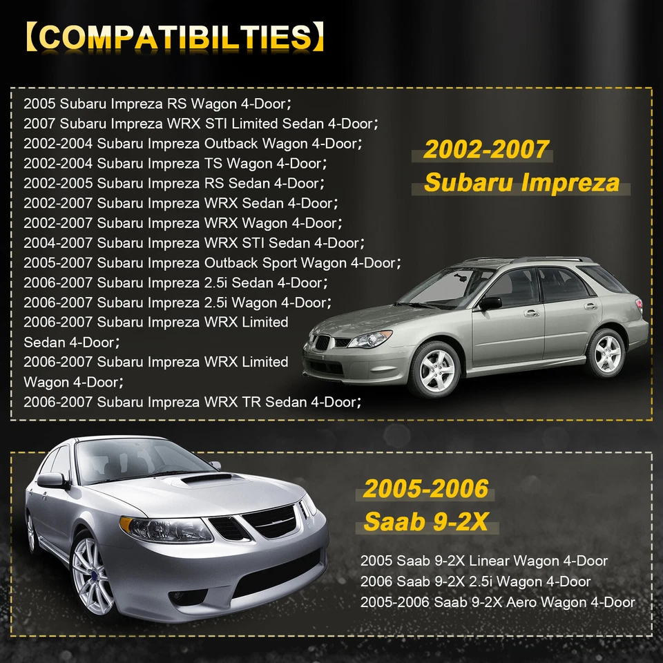 Coilovers For 2003-08 Subaru Forester 02-07 Impreza Struts Adjustable Height - Изображение 4 из 4