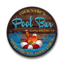 Personalized Pool Wood Sign, Poolside Decor, Outdoor Pool Sign, Summer Gifts