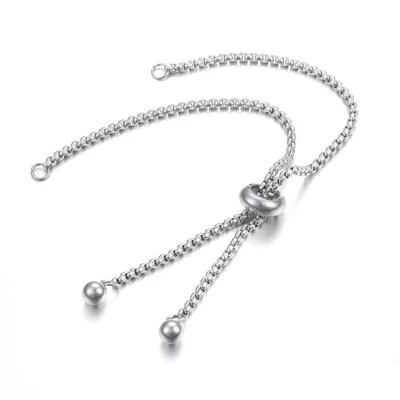 10 Stck. Verstellbare 304 Edelstahl Armband Zum Selbermachen Herstellung, Schieber Armbänder - Bild 1 von 2