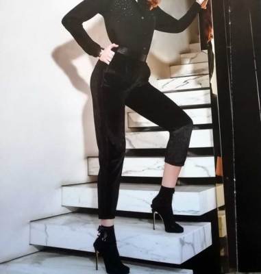 Women's Matignon Leggings In Smooth Velvet With Satin Side Stripes Art Jade