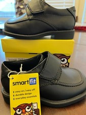 Smart Fit Little Boy's Kids Black Dress Shoes Size 7W
