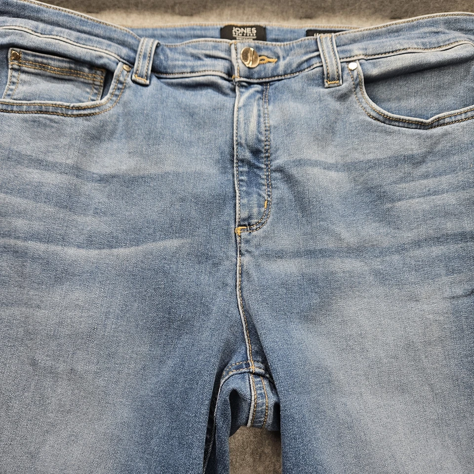 Pantalones de mezclilla para mujer Jones New York talla 14 azul cielo frente plano Foto 4 de 4