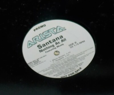 2002 SANTANA FEAT. MUSIQ NOTHING AT ALL ARISTA 4 VERSION LATIN ROCK SINGLE NM