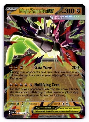 Mega Zygarde ex 047/088 Double Rare Pokemon TCG ME03: Perfect
