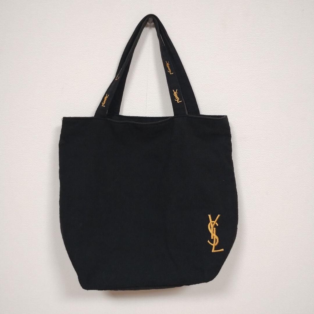 Borsa tote Yves Saint Laurent in tela con logo rosa x nero A4