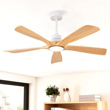 Image of 132 cm 52" Modern Ceiling Fan w Light & Remote 6 Speeds Reversible Motor