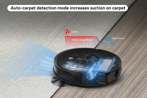 360 Botslab P7 Robot Vacuum and Mop Cleaner with Charging Dock (Black), Robot - Picture 4 of 15