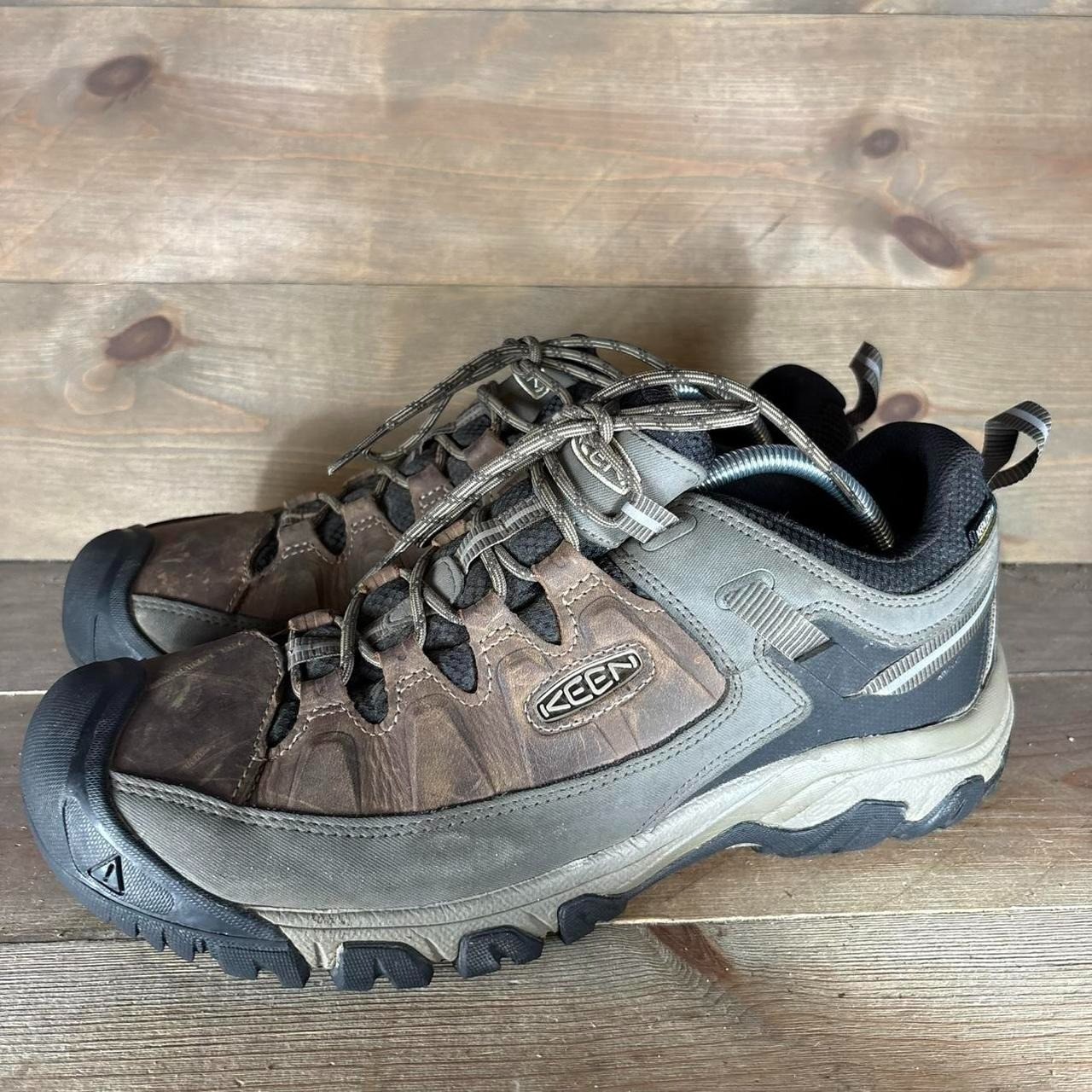 scarpe keen targhee III uomo taglia 13 pelle marrone impermeabili sneakers trekking