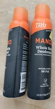 Mando Whole Body Deodorant Mt Fuji 3.6 Oz X 2 Invisible Spray 72 Hour Men Lot 2