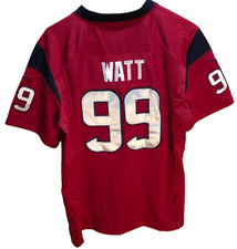 J.J. Watt #99 Houston Texans NFL Nike AFC Red BOYS Red Football Sewn Jersey L