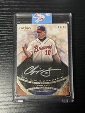 2017 Topps Tier One Chipper Jones Auto /10 Silver Ink Atlanta Braves