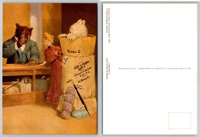 Roosevelt Bears Lost & Found Dept. Postcard - V. Floyd Campbell Art 1984