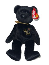 Ty Peluche Beanie Baby The End Bear animale giocattolo nero raro errore Disney jellycat 1 