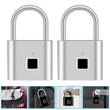 Waterproof Smart Fingerprint Door Lock Keyless Padlock Security USB Rechargeable
