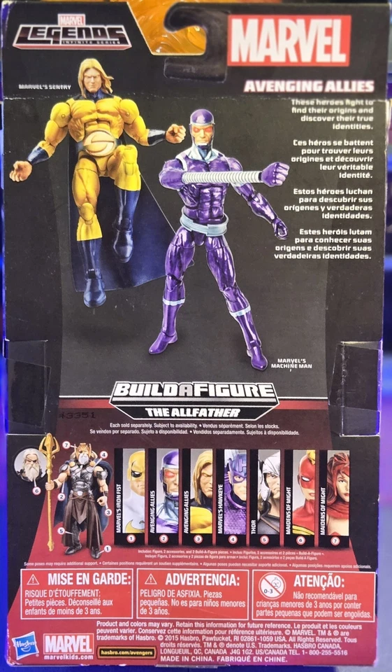 Figura de acción Marvel Legends Machine Man 6" Odin Allfather BAF Wave NUEVA SIN ABRIR Foto 3 de 3