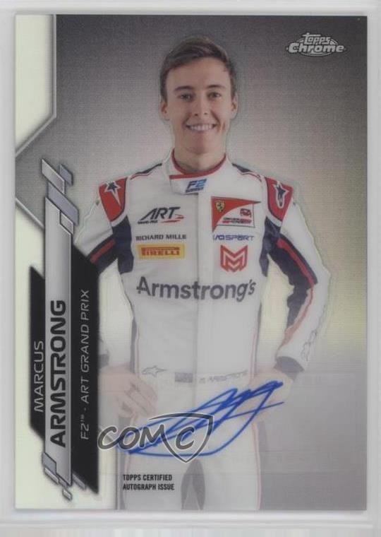 2020 Topps Chrome Formula 1 Auto 203/356 Marcus Armstrong #F1A-MA Auto 0s5s