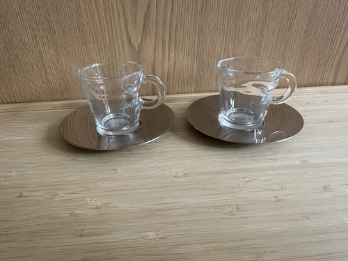 Nespresso View Espresso Glass Cup Saucer - Set of 2