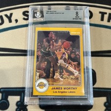 1983-84 Star #25 Lakers James Worthy SP RC Rookie Card BGS 8 XRC Lakers. rookie card picture