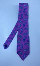 DAVIDOFF PINK PAISLEY SILK MEN'S TIE HAND MADE.IN USA EX.CON