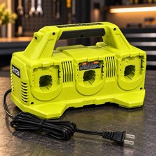 RYOBI ONE 18V 6-Port Fast Battery Charger PCG006 w/ USB Port