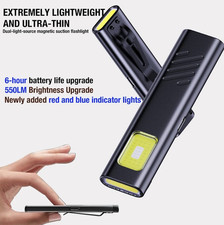 Mini EDC Flashlight Work Light USB-C Rechargeable Emergency Warning Lamp - NEW
