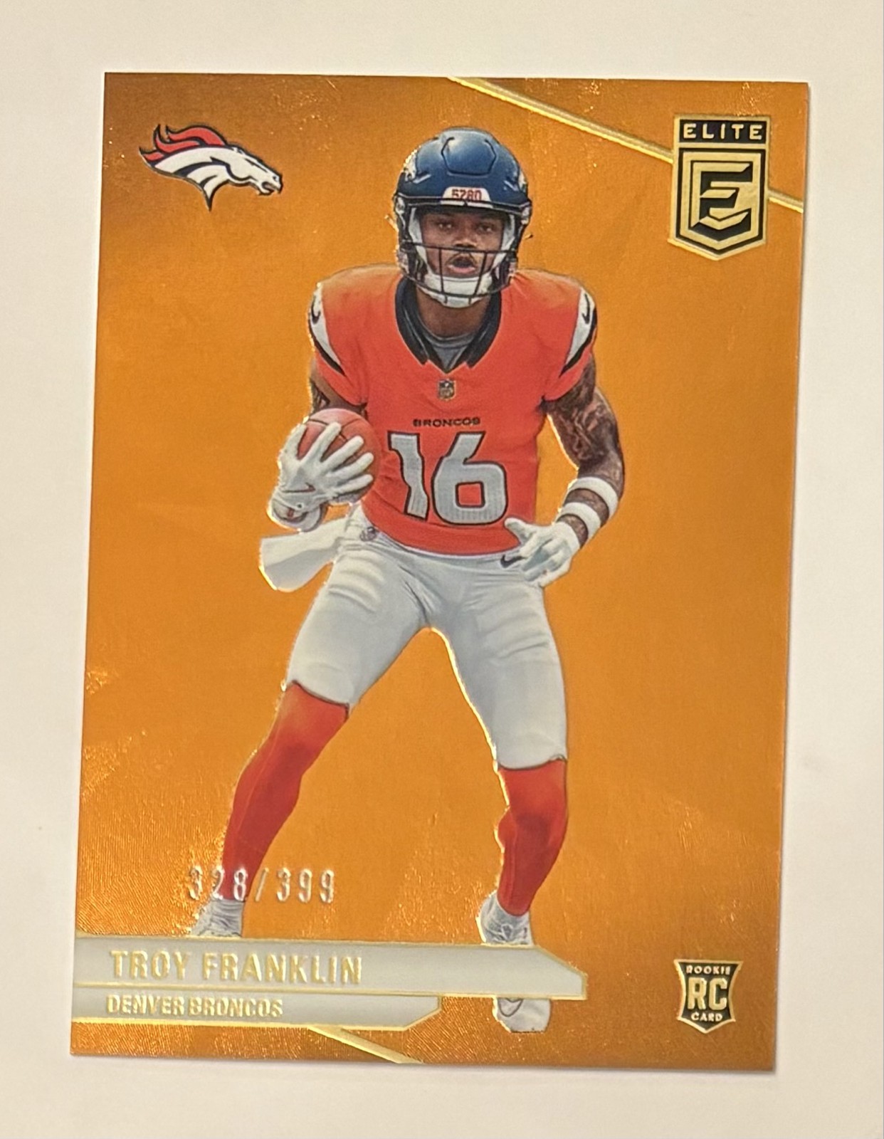 2024 Panini Donruss Elite - Rookies Troy Franklin #116 Orange /399 (RC)
