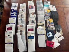 Lot Of 30 Vintage Knee Highs Assorted Colors Brands Mostly Plus Size 80s 90s NOS