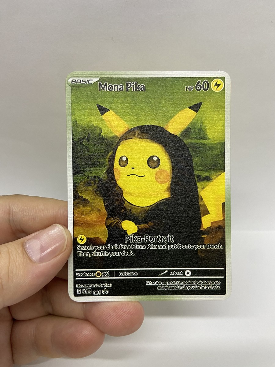 Mona pika Van Gogh Gold Metal Pokémon Card-Collectible Gift