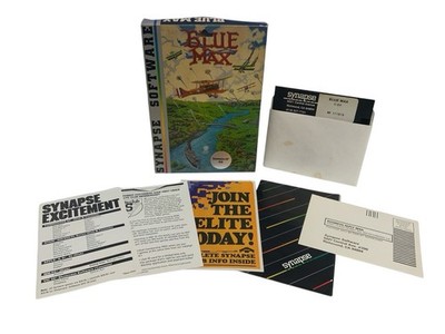 Commodore 64 - Blue Max - Vintage Synapse Video Game Complete in Box