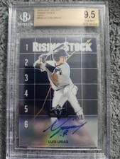 Luis Urias 2018 Leaf Valiant Rising Stock Navy Autograph #6/25 Beckett 9.5 10 Au