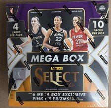 2025 Panini Select WNBA Basketball Trading Cards Mega Box NEW FACTORY SEALED