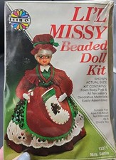 Vintage LI'L MISSY Beaded Doll Kit Mrs Santa Claus Christmas Walco 13371