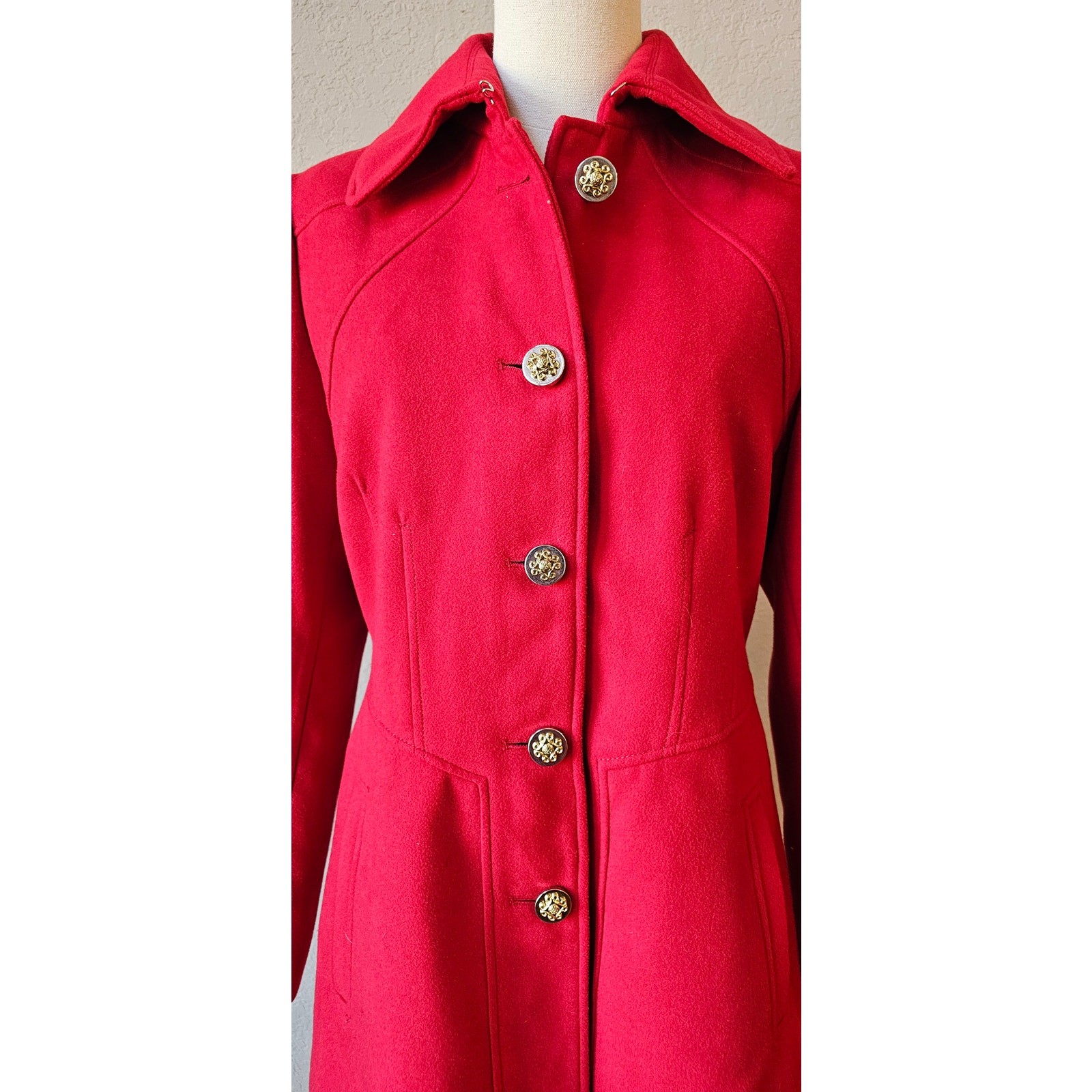 Jessica Simpson Red Stretch Solid Button Fit & Fl… - image 2