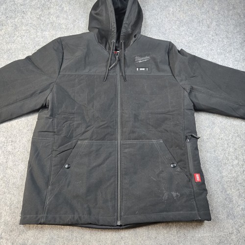 Milwaukee Jacket Mens Large Black M12 Heated Gear Coat Hooded Midweight +READ+ - Picture 8 of 19