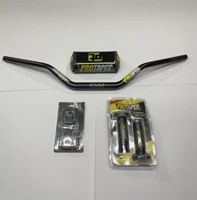 Pro Taper Evo 1 1/8” Dirtbike/Quad Handlebars Grips Bar Pad Bar Risers