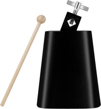 5 Inch Metal Steel Cow Bells Noise Makers Hand Percussion Cowbell with Stick for