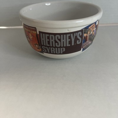 Vintage Hershey's Chocolate Syrup 5-1/2'' Cereal Ice Cream Bowls Set Of 4