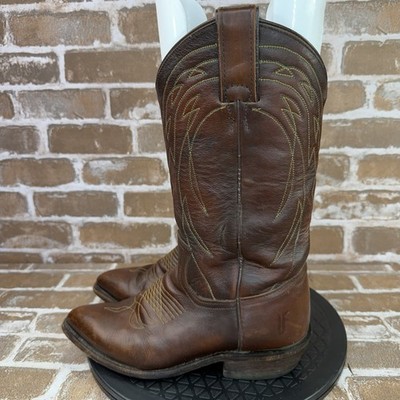 Frye Billy Pull On Brown Leather Stitch Cowboy Western Boots Women s Size 8