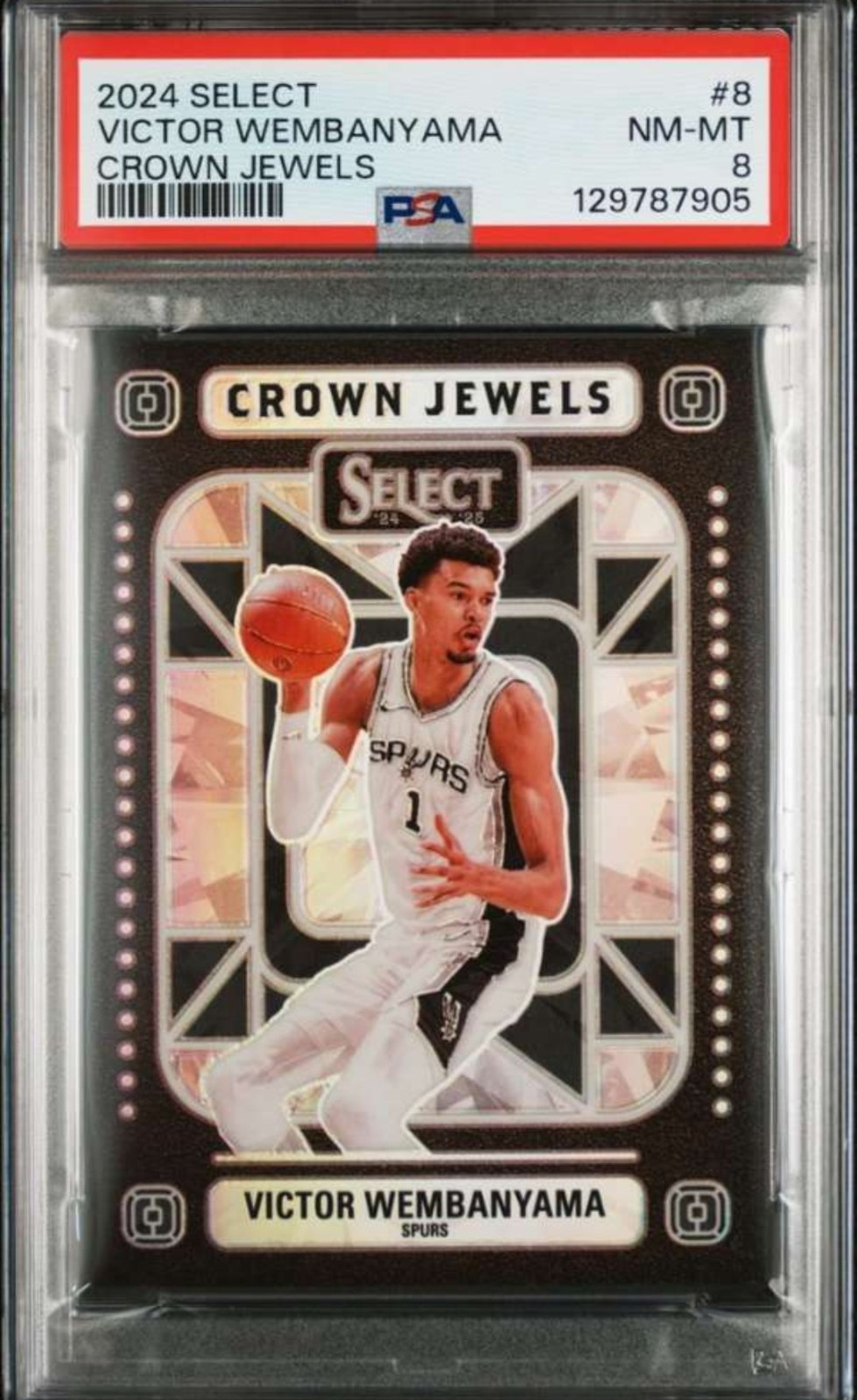 Victor Wembanyama 2024-25 Panini Select Crown Jewels NM-MT #8 PSA🔥⚫️🔥