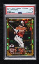 2023 Topps Chrome Sapphire Edition Gold 3/50 Kyle Stowers #156 PSA 9 MINT 1d96