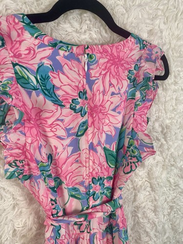 RARE Lilly Pulitzer Destini Bali Pink Maxi Sun Dress, Size 0 Floral Vibrant - Picture 10 of 10