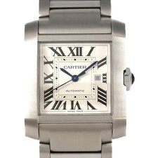 Authentic Cartier Tank Française LM WSTA0067 Stainless Steel Mechanical Aut...