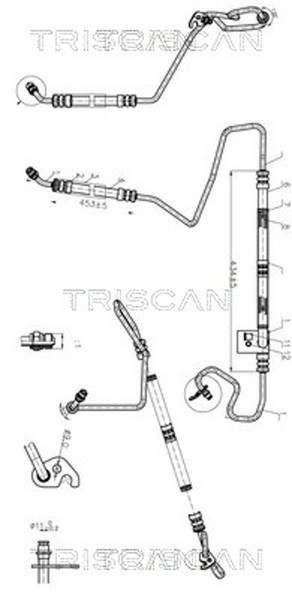 Triscan Hydraulikschlauch Lenkung 8516 16023 FüR Ford Focus 1 DAW DBW DFW DNW-image