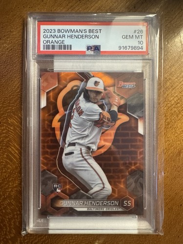 2023 Bowman's Best Gunnar Henderson #26 Orange Refractor /25 (RC) GEM MT PSA 10