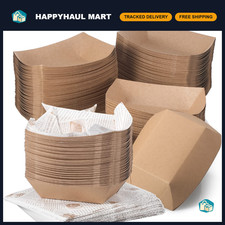 1000 Pcs Paper Food Boats - 3 lb Grease Proof Deli Liner for Catering Events