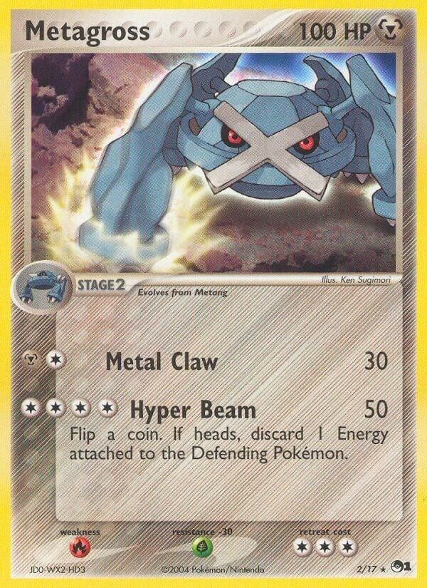Pokemon METAGROSS 2/17 Holo Rare (2006 POP Series 1) Damaged