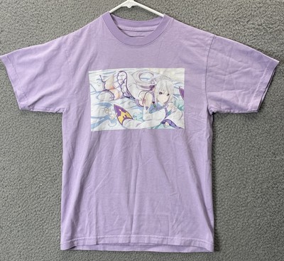   Dumbgood   Re:Zero Crunchyroll Light Purple Cotton T-Shirt Size S Small New