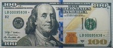  100 One Hundred Dollar Bill Wallet Money Thin Bi-Fold Card Holder Ben Franklin