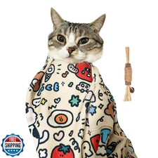 21.7" Cat Grooming Wrap,Self-Adherent Cat Wrap for Cutting Nails,Anti-Escape 