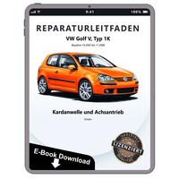 VW Golf 5 1K (03-08) Kardanwelle Achsantrieb Hinten Werkstatthandbuch PDF Datei